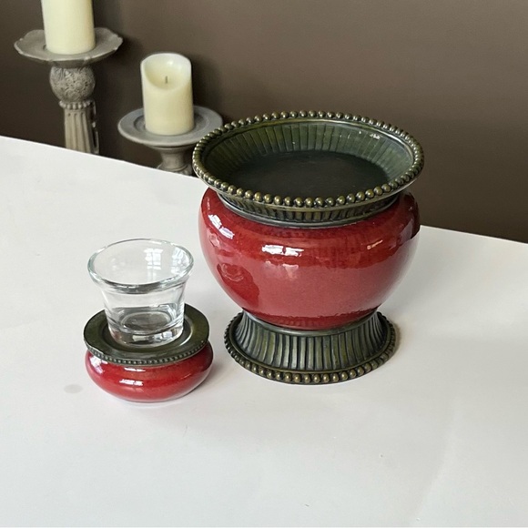 VTG PartyLite Moroccan Spice candle decor, pillar & votive/tealight holder - Picture 4 of 9